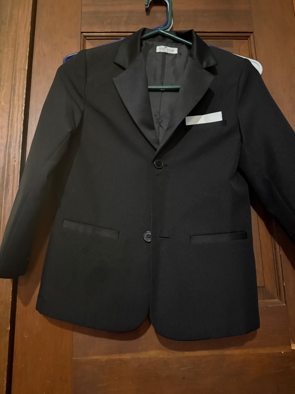 Black Blazer - Classic Two-Button Design silk lapel tuxedo style